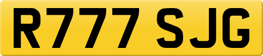 R777 SJG private number plate